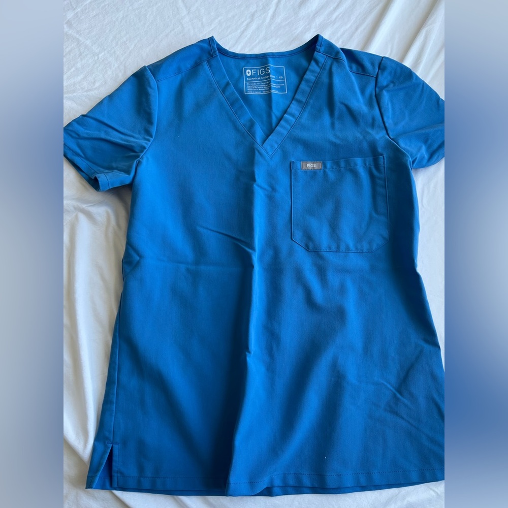 FIGS Catarina top XS capri blue